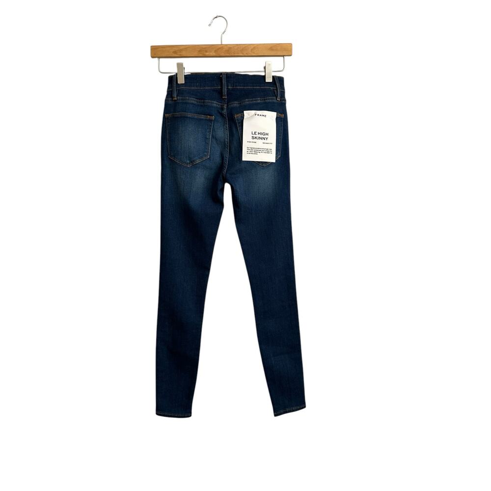 FRAME Le High Skinny Denim Jeans in Kettering High Rise Skinny Stretch Size 24 - Picture 9 of 11